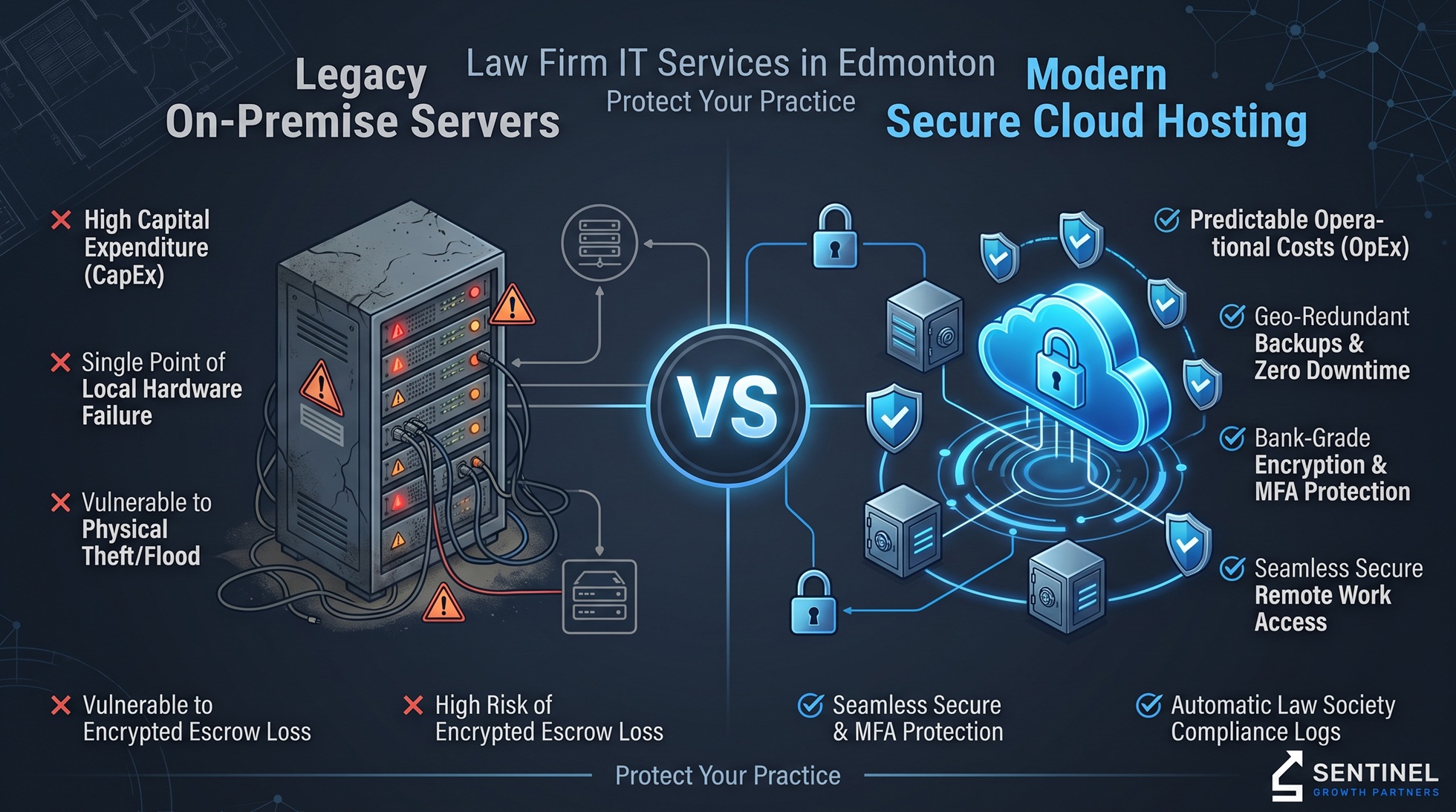 Benefits of Cloud Hosting vs. On-Premise Servers for Law Firms