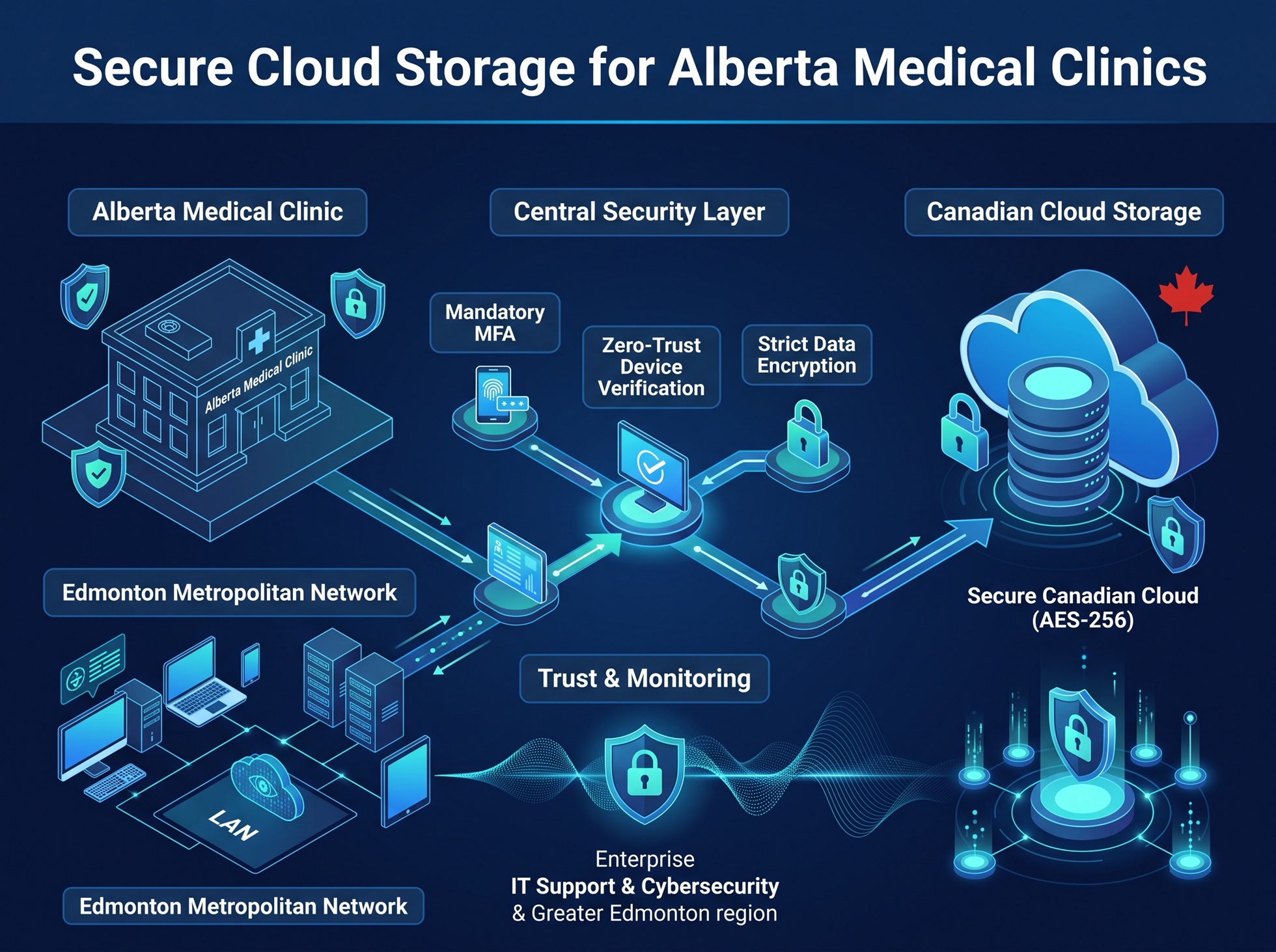 What is the Most Secure Cloud Storage for Alberta Medical Clinics?